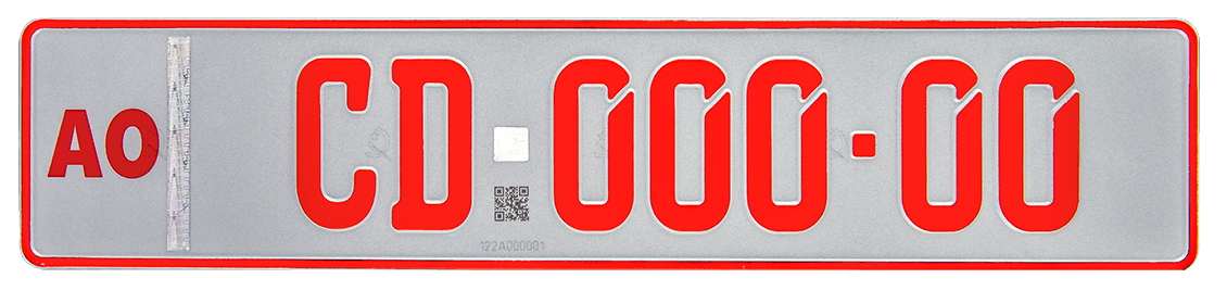 Veículos do Corpo Diplomático e Consular - Frente e Retaguarda