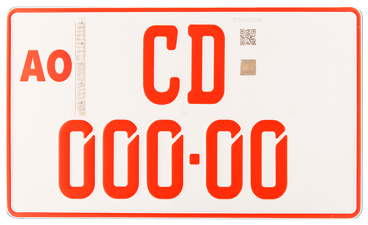 Veículos do Corpo Diplomático e Consular - Frente e Retaguarda (Alt.)